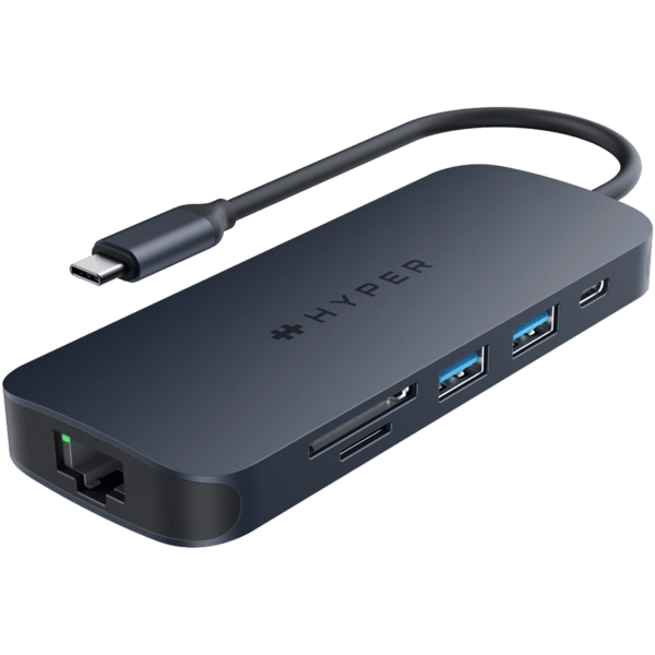 HyperDrive Next 8 Port USB-C Hub -adapteri, keskiyön sininen