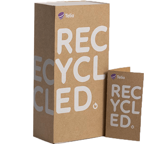 kuvitus kuva aiheesta Telia Recycled -kierrätyspuhelimet