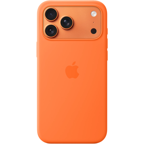 iPhone 17 Pro Max Silicone Case with MagSafe Orange 1