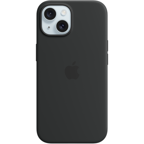 iphone 15 silicone case with magsafe black 1