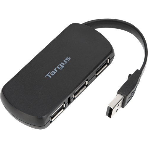 Targus®️ USB-A to 4-Port USB-A 2.0 Hub - Black 1
