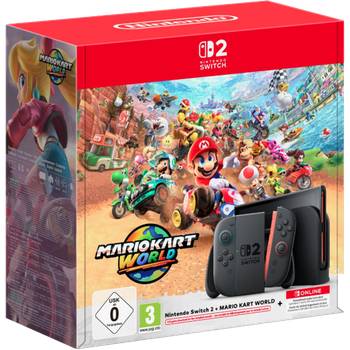 Nintendo Switch 2 + Mario Kart World + NSO -paketti
