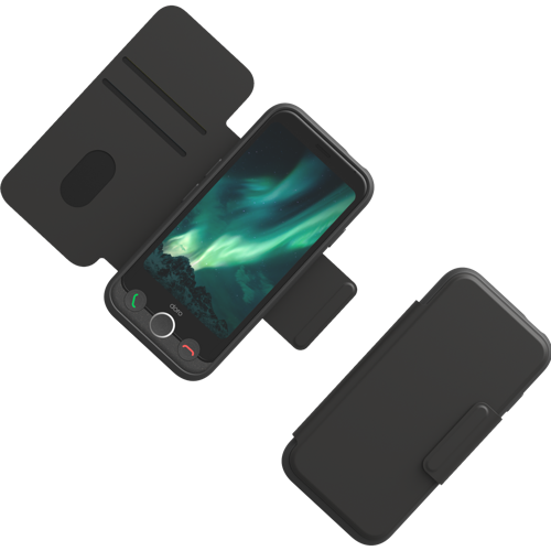 Doro Aurora A11 wallet case graphite 1