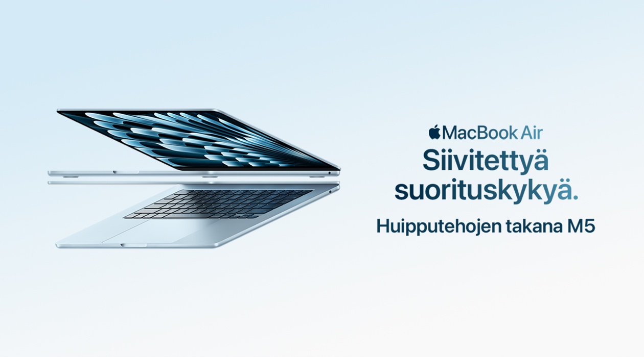 MacBook Air. M5-sirun huipputehoilla.