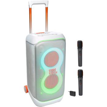 JBL Partybox Stage 320 Wireless Mics -paketti valkoinen