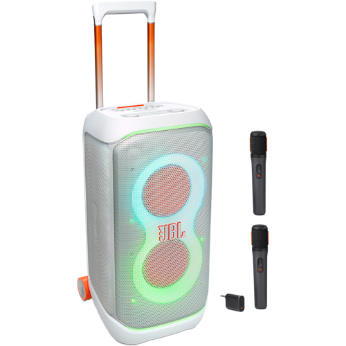 JBL Partybox Stage 320 ja mikrofonit paketti valkoinen 1