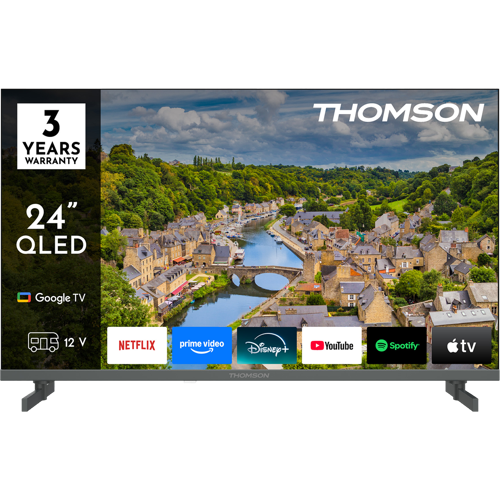 Thomson 24" HD QLED Google TV with 12V adapter 24HQG3S15C 15