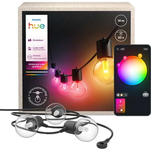 Philips Hue Festavia Globe -valosarja ulkokäyttöön 14 m 01