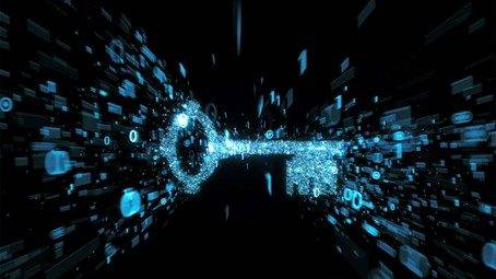 Nyckel på svart botten