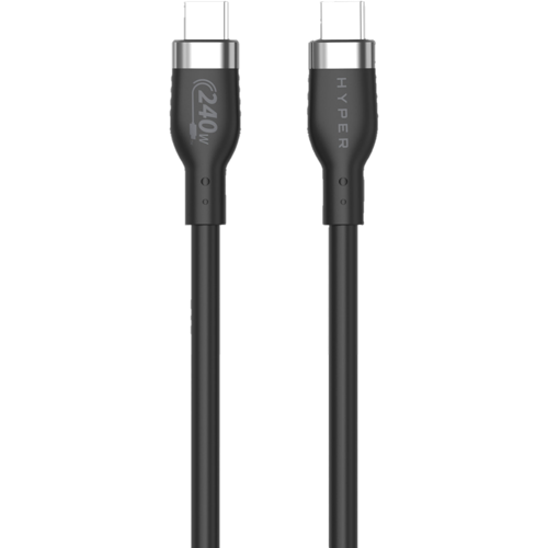 Hyper®️ 2M Silicone 240W USB-C Charging Cable - Black 1