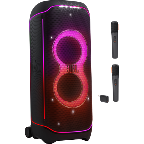 JBL Partybox Ultimate + langattomat mikrofonit 1