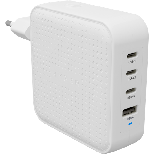 Hyper®️ HyperJuice®️ 100W USB-C GaN Travel Charger (3C+1A) - White