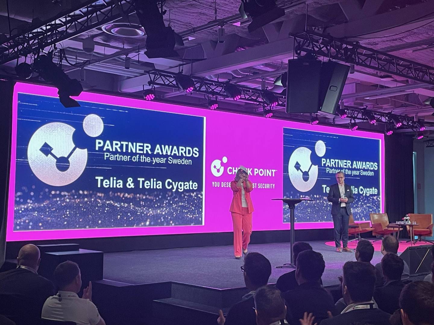 Telia och Telia Cygate partner of the year, Check Point