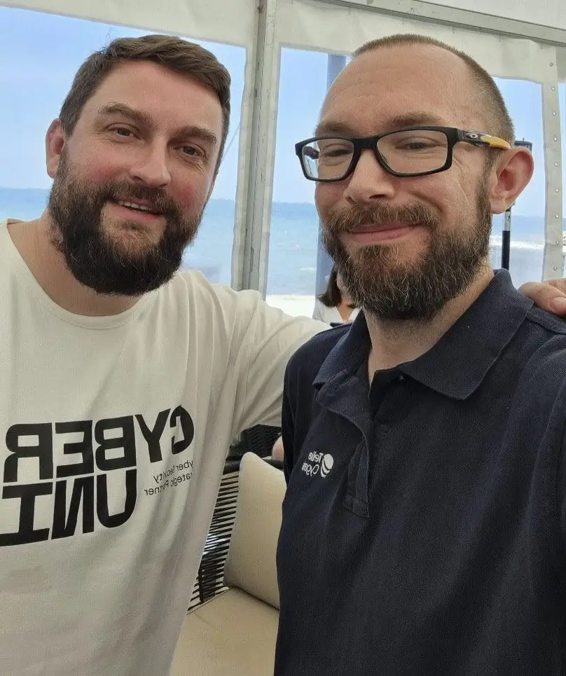 Yegor Aushev (Chef för Ukrainas civila cyberförsvaret), Simon Binder (Telia Cygate).