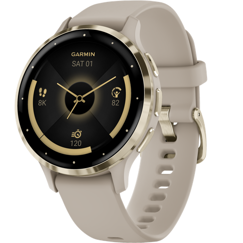 garmin venu 3s gray cream gold 1