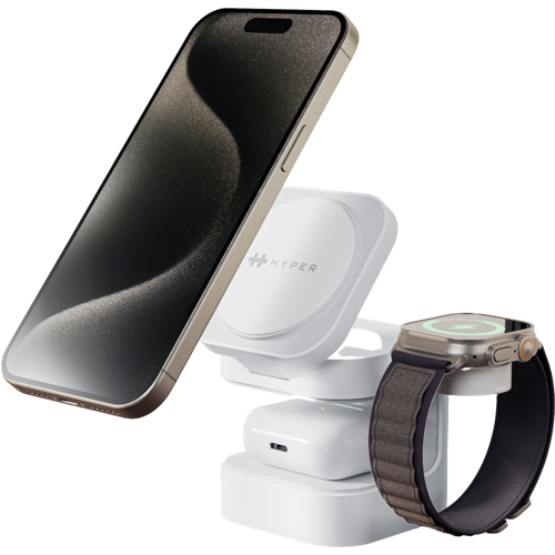 9140822	Hyper®️ Hyperjuice®️ Qi2 3-in-1 Magnetic Charging Stand - White 01