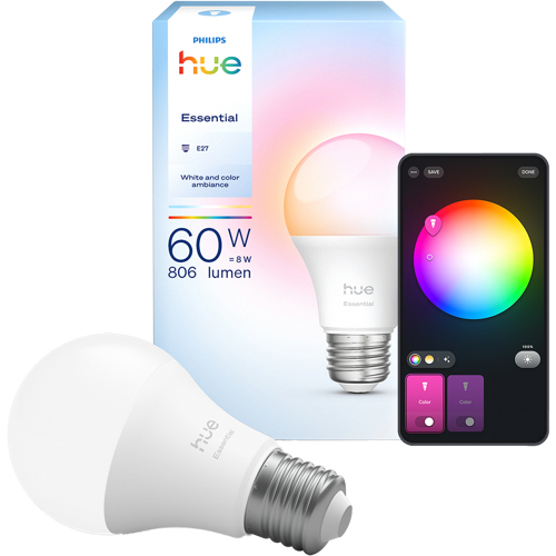 Philips Hue Essential White and Color Ambiance E27 01