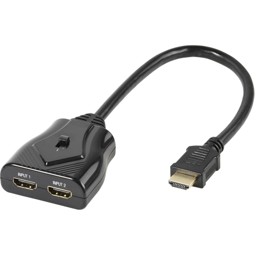 Vivanco HDMI switch cable 2-1 M-F 1080p black