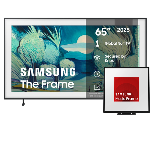 Samsung 65" The Frame QLED 4K Smart TV TQ65LS03FA + Music Frame LS60D -bundle