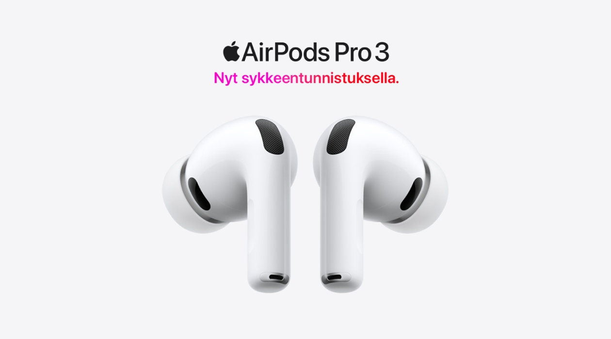AirPods Pro 3. Ennenkuulumatonta aktiivista melunvaimennusta.