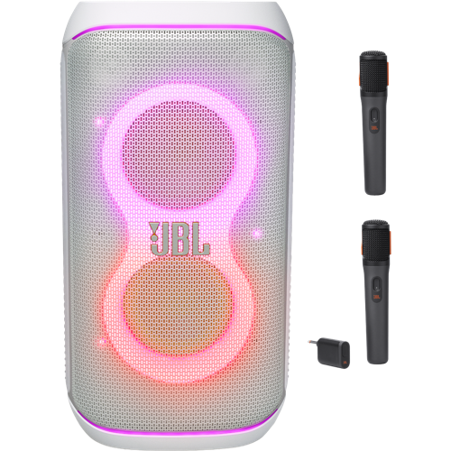 JBL Partybox Club 120 ja mikrofonit valkoinen 1
