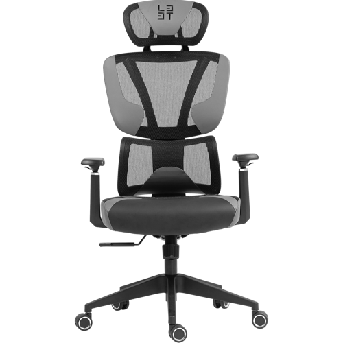 L33T Gaming FuzionX Ergo pelituoli musta-harmaa 01